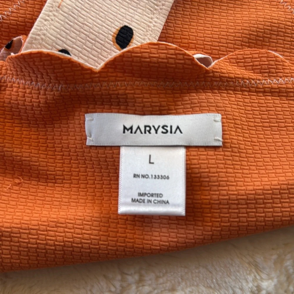 Marysia Swim Orange Scalloped Bikini Bottom - Picture 3 of 3